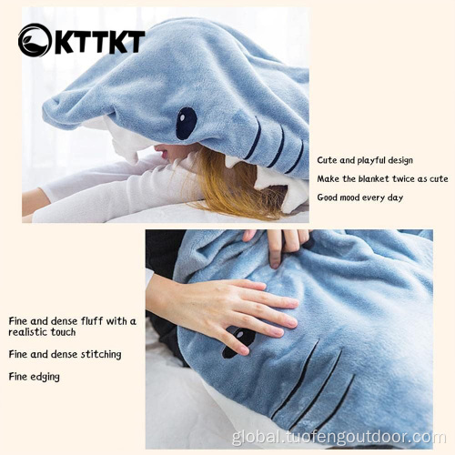 Shark blanket adult hoodie sleeping bag for home
